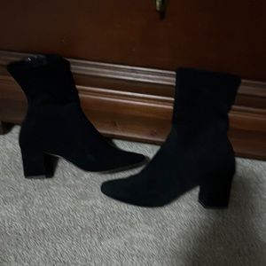 Silent D black suede boots 38